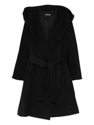 Dondup hooded belted coat - women - Wool - 42 - Black
