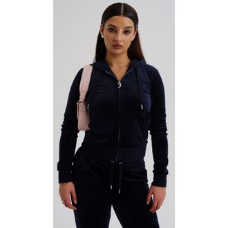 Juicy Couture Robertson Classic Jacket Polyester Dames Blauwe Hoodie Sweatshirt