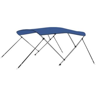 vidaXL Toldo Bimini De 3 Arcos Azul 183x180x137 Cm Vidaxl