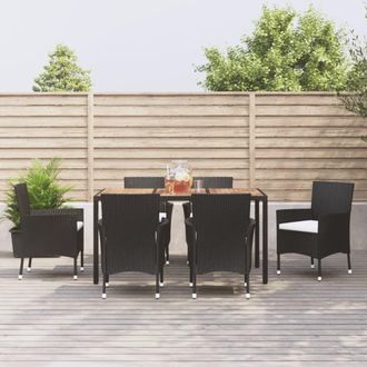 vidaXL Maison Dumonde - Set De Comedor De Jard&iacute;n 7 Pzas Y Cojines Rat&aacute;n