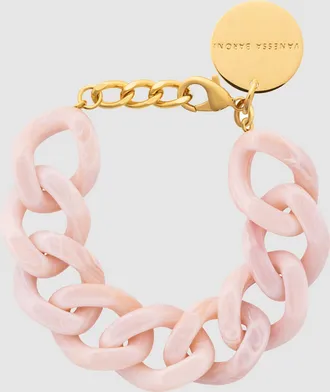 Vanessa Baroni Bracelet Flat Chain Ivory Rose Marble