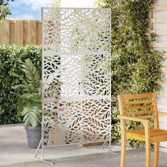 Berkfield Home Privacy Screen 100x50x180 cm Galvanised Steel in Silver | Size: 100 x 50 x 180 cm