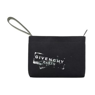 Givenchy Tassen, Heren, Zwart, ONE Size, Katoen, Tote Pouch in Canvas