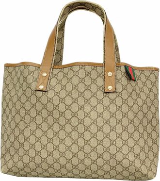 Gucci Brown Pvc Tote Bag (Pre-Owned)