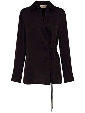 Nicholas Lara shirt - women - Silk/Viscose/Elastane - 6 - Black