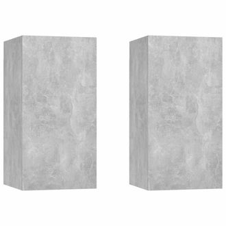 Berkfield Home TV Cabinets 2 pcs Concrete Grey 30.5x30x60 cm Engineered Wood