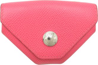 Herm&egrave;s Pink Chevre Leather Coin Purse/Coin Case (Pre-Owned)