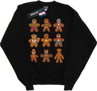 MARVEL Dames/Dames Avengers Kerstmis Gingerbread Sweatshirt (Zwart)