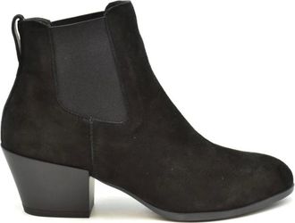 Hogan Schoenen, Dames, Zwart, 36 EU, Suède, Zwarte Suède Enkellaarzen Herfst/Winter