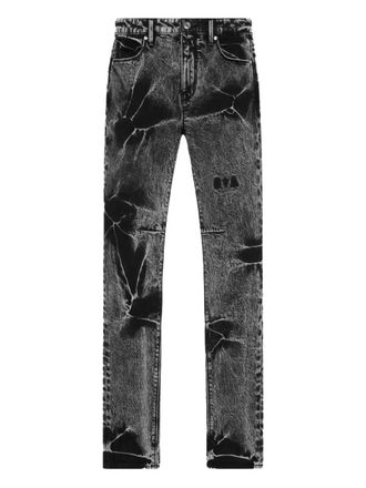 Rta Bryant I Flower Acid Wash Grey jeans - men - Cotton/Recycled Spandex - 32 - Black