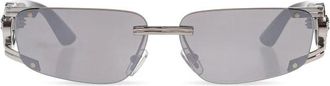Versace Semi-rechthoekige zonnebril - Heren - Zonnebrillen - Zwart - 59 MM - Accessoires