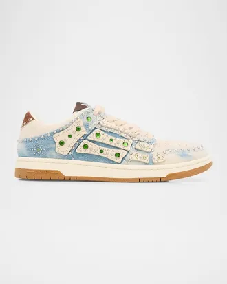 Amiri Mens Stud Skel Low-Top Sneakers
