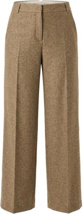Marella Mllpoggio Wijde Broek - Dames - Wijde Broeken - Beige - S - Wol - Broeken