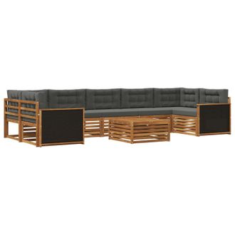 vidaXL Conjunto De Sof&aacute;s De Exterior 8 Uds. Natural Y Antracita Vidaxl
