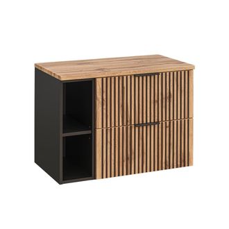 Petits Meubles Mueble bajo lavabo 80cm 2 nichos tableros de melamina y mdf madera