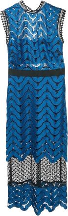 Self Portrait Jurk met kant - Blauw