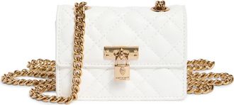 Kurt Geiger Micro Brixton Quilted Crossbody Bag in White at Nordstrom Rack