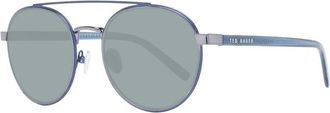 Ted Baker Blauwe Aviator Zonnebril - Heren - Zonnebrillen - Blauw - ONE Size - Accessoires
