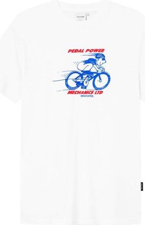 Dedicated T-Shirt Stockholm Pedal Power T-Shirt f&uuml;r Herren | wei&szlig;