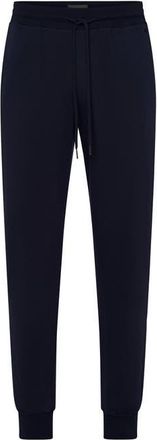 Hanro Living Cotton Drawstring Lounge Pants in Black Iris at Nordstrom, Size X-Large