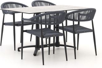 Manifesto Furniture Manifesto Belpasso/Canzo 140cm dining tuinset 5-delig inklapbaar stapelbaar