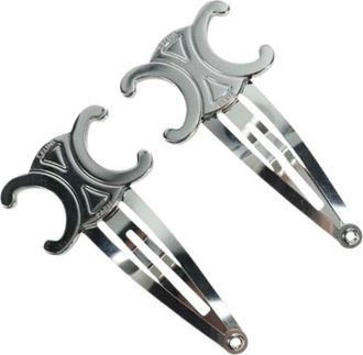 Celine Pre-owned Vintage Haarclip - Dames - Vintage Accessoires - Grijs - ONE Size - Vintage