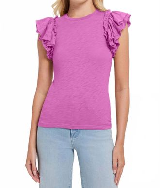 Goldie London Double Ruffle Tee In Orchid
