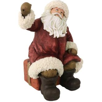 Vacchetti Resina Roja Pap&aacute; Noel 24,5x20,5h32,5 Cm