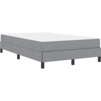 vidaXL Cama Tipo Box Spring Con Colch&oacute;n Gris Claro 120 X 200 Cm Tela Vidaxl