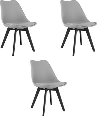 OEM Silla Mark - Patas Gris / Negro X 3