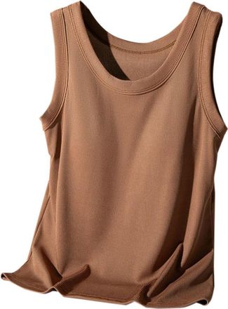 Generic Lightweight Tank Tops Womens Camisole Vest Shirt Tank Top For Women Sleeveless Tops With In Bras Shelf Bra Padded Shirt 2024 Casual Tanks Loose Fit Co