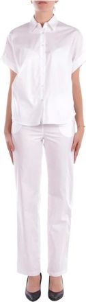 Manila Grace Mujer, Pantalones, Blanco, Talla: S