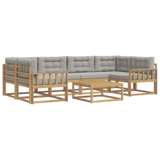 vidaXL Conjunto De Sof&aacute;s De Exterior 5 Pcs Blanco Y Gris Claro Vidaxl