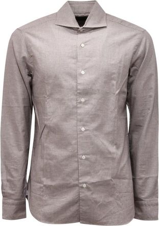 Barba Hombre, Camisas, Marrón, Talla: M