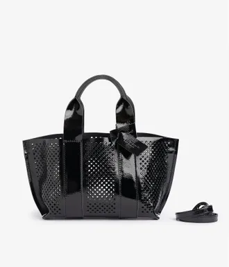 Pedro Garcia Small tote in black patent leather | the mini perfed | SS26