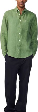 Nn.07 Arne Long Sleeve Shirt In Hedge Green