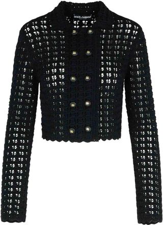 Dolce & Gabbana Black Virgin Wool Jacket