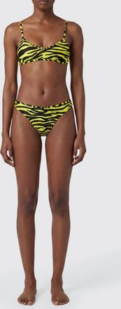 The Attico Bikini con stampa zebrata e vita bassa