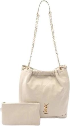 Saint Laurent Pre-owned Jamie Leren Schoudertas - Dames - Vintage Schoudertas - Beige - ONE Size - Leer - Vintage