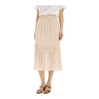 In Front IN Front - Ruche A-lijn Rok Zand - Dames - Rokken - Beige - Maat: 2XL