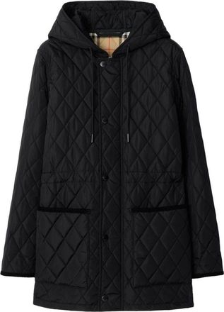 Burberry (WMNS) Burberry 26FW Bromley Hood Quilted Jacket Black 8110531