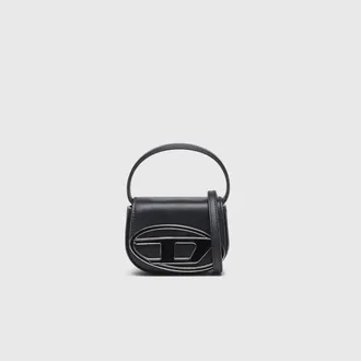 Diesel 1DR XS-Iconic mini bag with D logo plaque - Handbags - Woman - Black