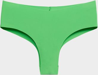 Miiyu Womens Dense laser-cut Brazilian panty Recycled nylon