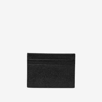 Thom Browne Leather Logo Card Case - Black