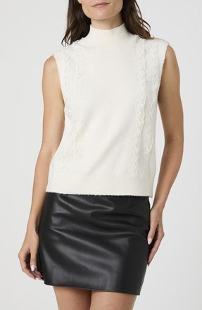 French Connection Lace Trim Sweater Vest in Classic Cream at Nordstrom Rack, Size X-Small