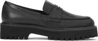 Kazar Zwarte Leren Casual Schoenen met Dikke Zool. Dit product valt groot uit. - Dames - Loafers - Zwart - 36 EU - Leer - Schoenen