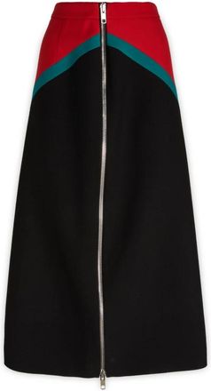 Gucci Stijlvolle Gonne voor een trendy look - Dames - Midirokken - Veelkleurig - M - Wol - Rokken