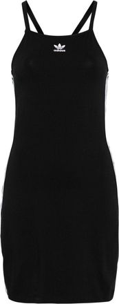 adidas 3-stripe jersey minidress - women - Cotton/Spandex/Elastane - 2XS - Black