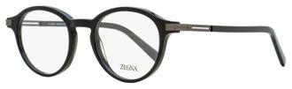 Ermenegildo Zegna Mens Classic Oval Eyeglasses EZ5269 001 Black 48mm