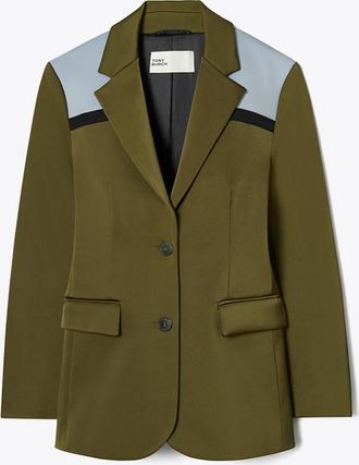 Tory Burch Womens Colorblock Stretch Blazer, size 14